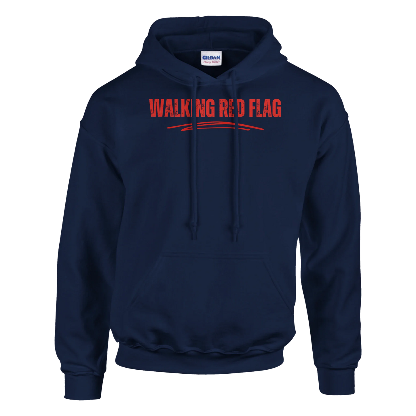 A-or-B-Tees Hoodie S / Navy Walking Red Flag Hoodie | Funny Self-Aware Dating Sweatshirt