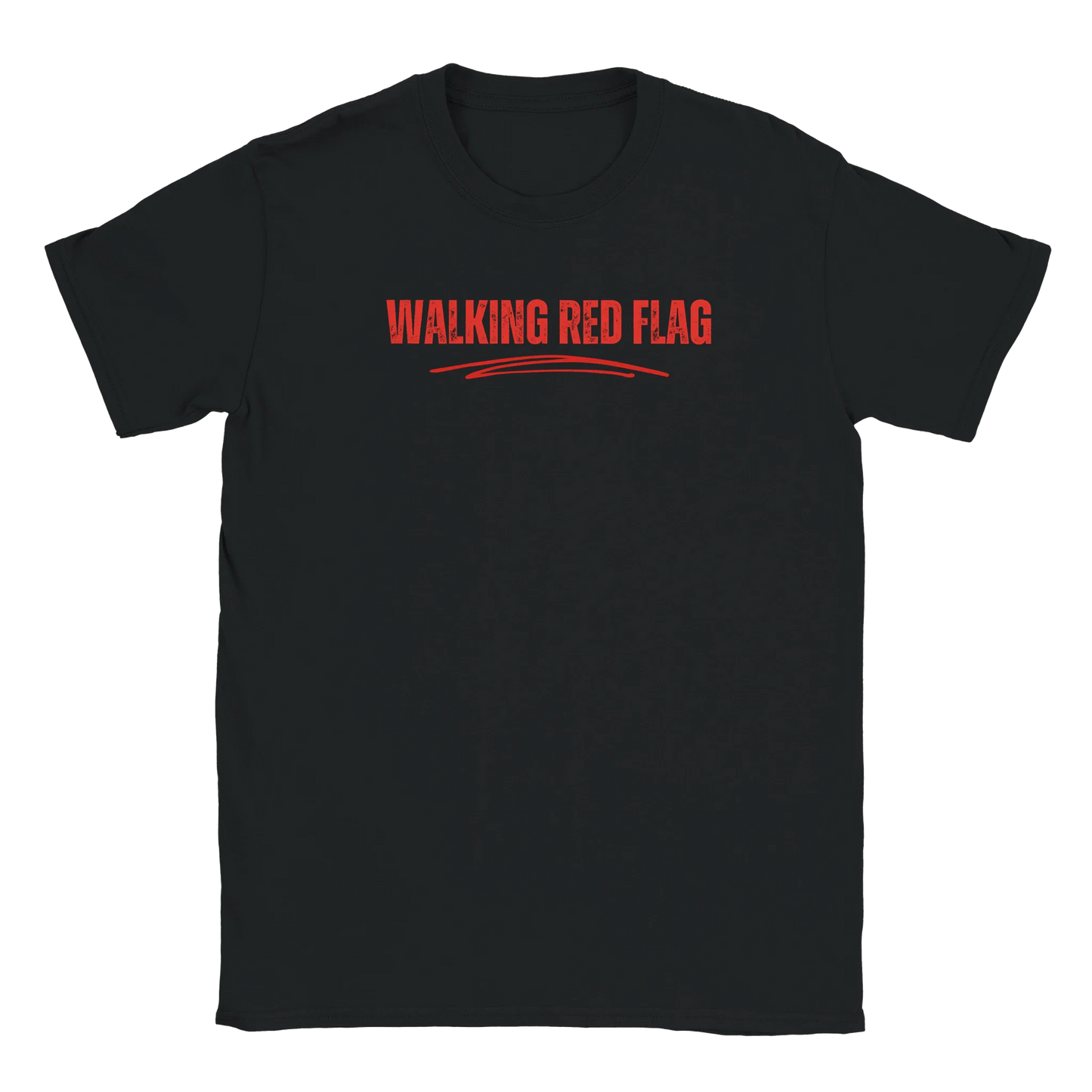 A-or-B-Tees T-Shirt S / Black Walking Red Flag Shirt | Funny Self-Aware Dating Tee