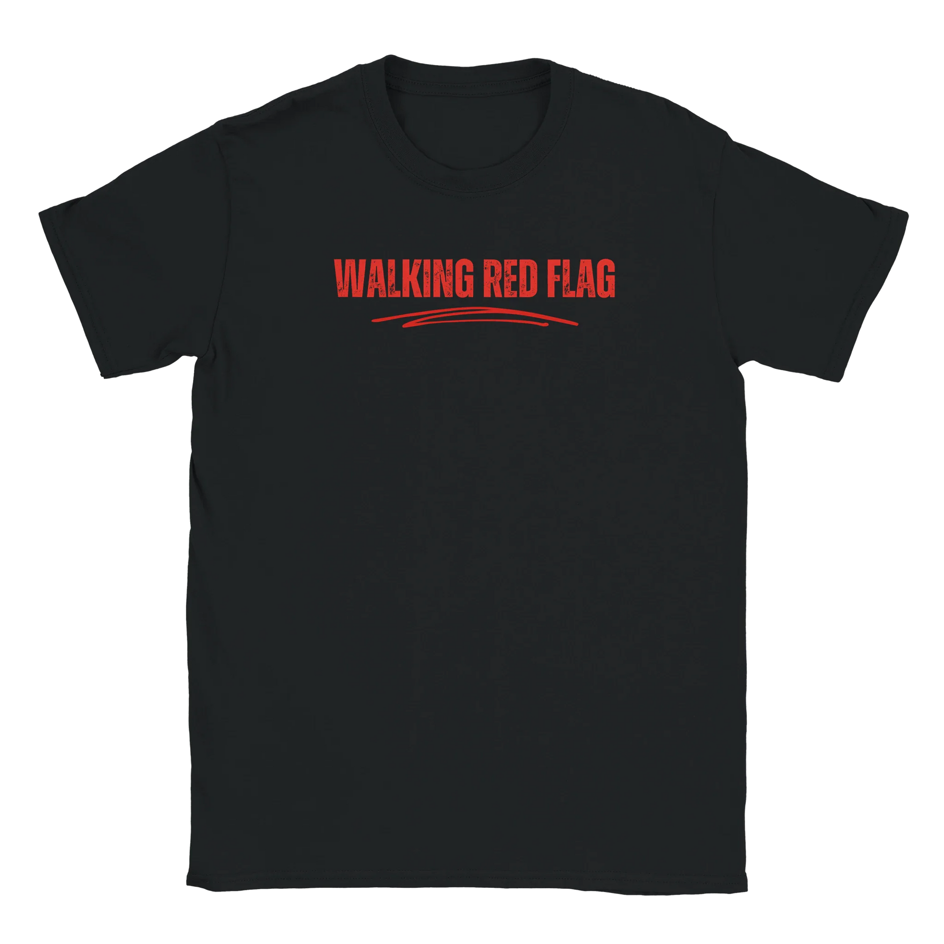 A-or-B-Tees T-Shirt S / Black Walking Red Flag Shirt | Funny Self-Aware Dating Tee