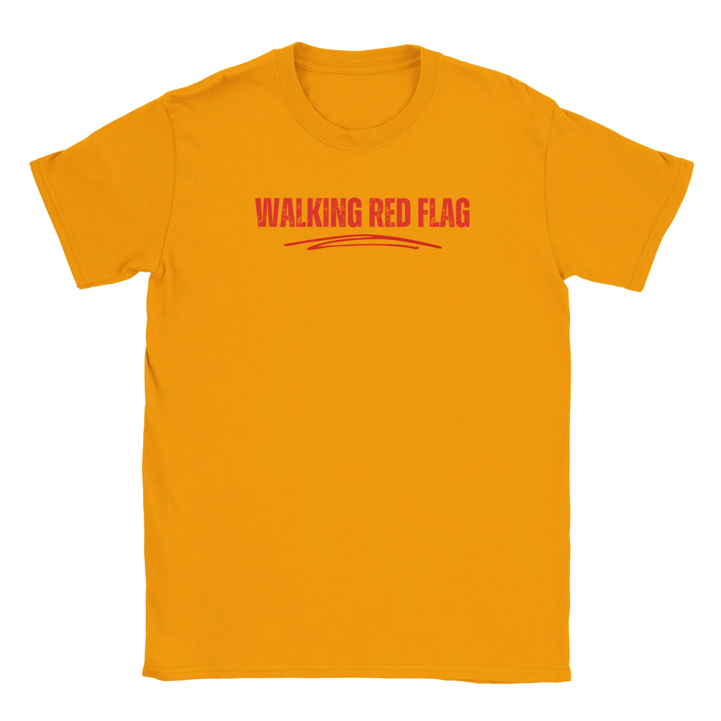 A-or-B-Tees T-Shirt S / Gold Walking Red Flag Shirt | Funny Self-Aware Dating Tee