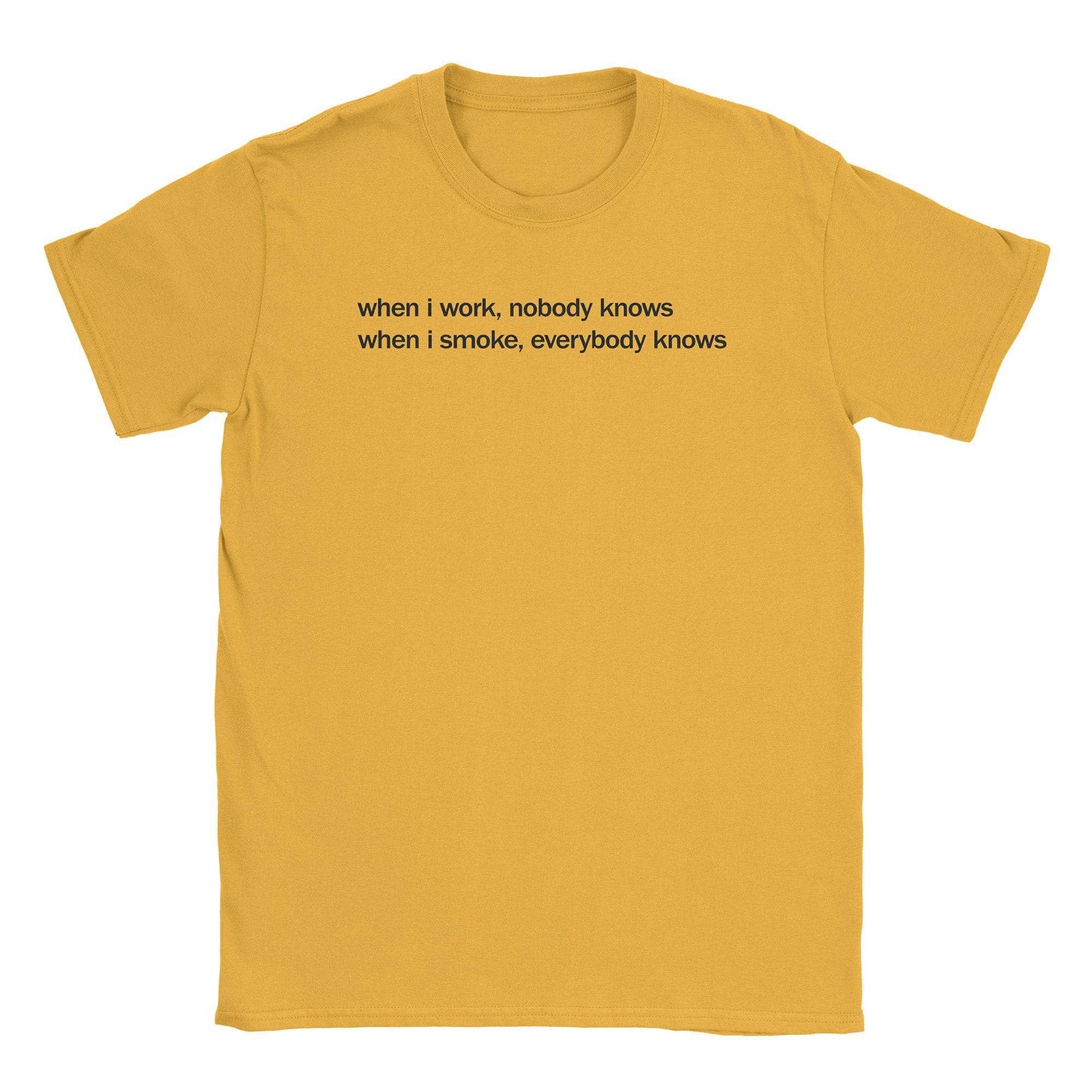 A-or-B-Tees T-Shirt Gold / S When I Smoke T-Shirt