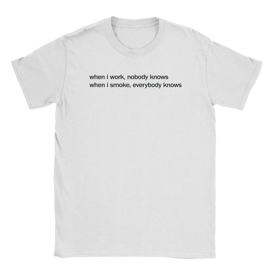A-or-B-Tees T-Shirt White / S When I Smoke T-Shirt