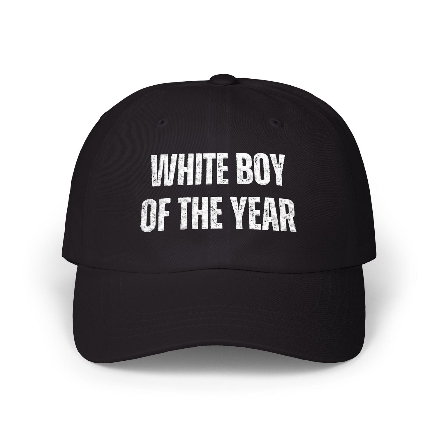 A-or-B-Tees Hats Black / One size White Boy of the Year - Embroidered Dad Cap — Funny Irony Meme Hat for Parties & Gifts