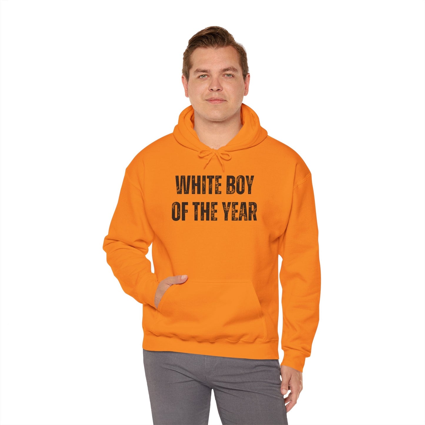 A-or-B-Tees Hoodie "White Boy of the Year" Graphic Pullover Hoodie