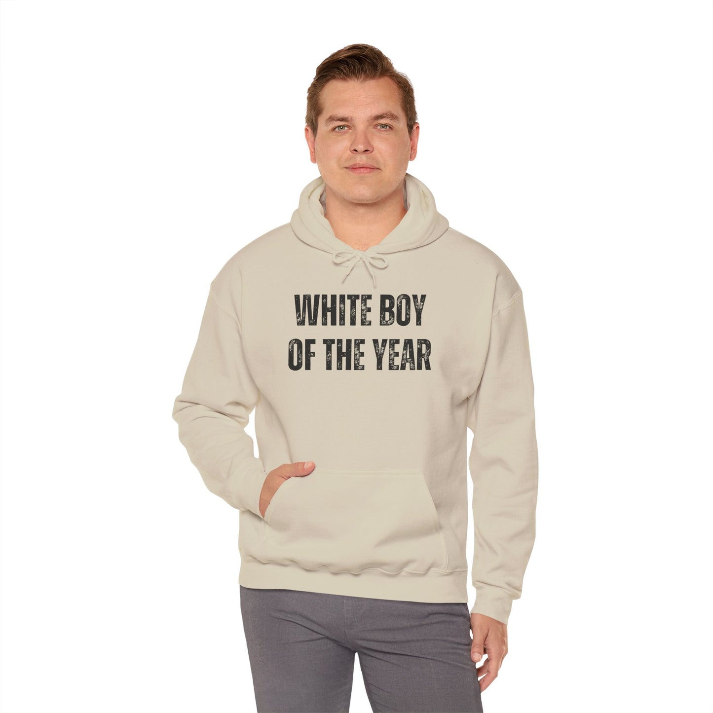 A-or-B-Tees Hoodie "White Boy of the Year" Graphic Pullover Hoodie