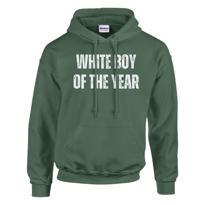 A-or-B-Tees Hoodie S / Charcoal "White Boy of the Year" Graphic Pullover Hoodie