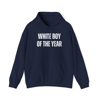 A-or-B-Tees Hoodie S / Navy "White Boy of the Year" Graphic Pullover Hoodie