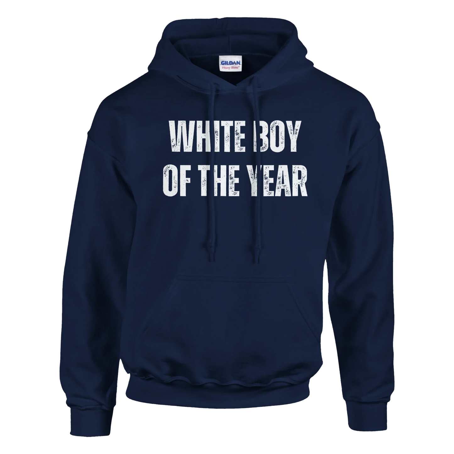 A-or-B-Tees Hoodie S / Navy "White Boy of the Year" Graphic Pullover Hoodie