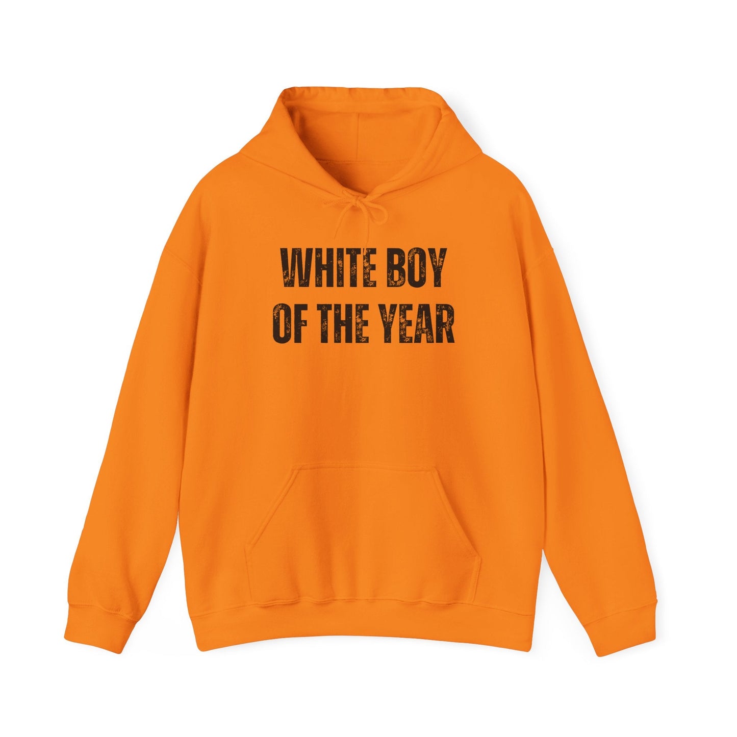 A-or-B-Tees Hoodie S / Safety Orange "White Boy of the Year" Graphic Pullover Hoodie