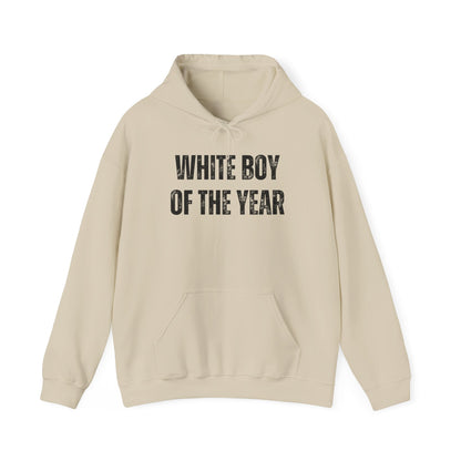 A-or-B-Tees Hoodie S / Sand "White Boy of the Year" Graphic Pullover Hoodie