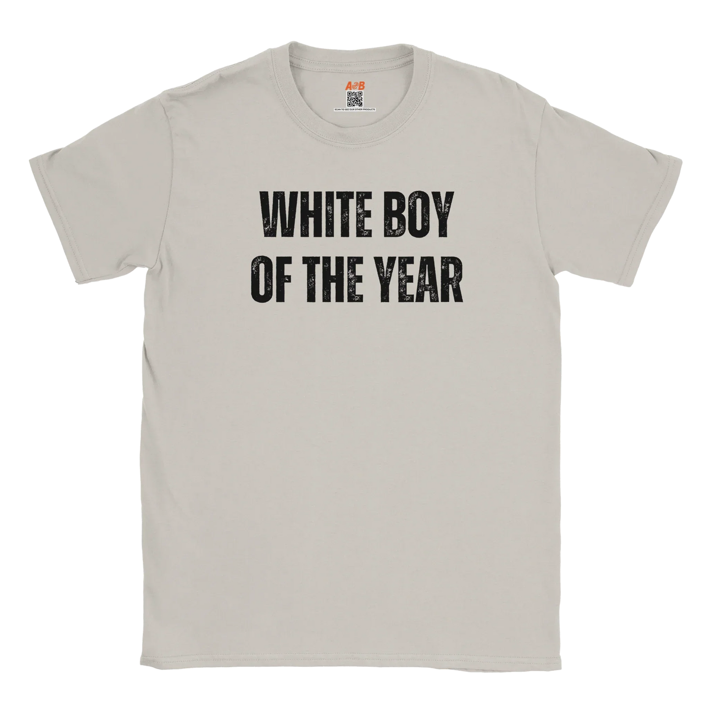 A-or-B-Tees T-Shirt White Boy of the Year T-Shirt - Funny Meme Tee for Sarcastic Awards