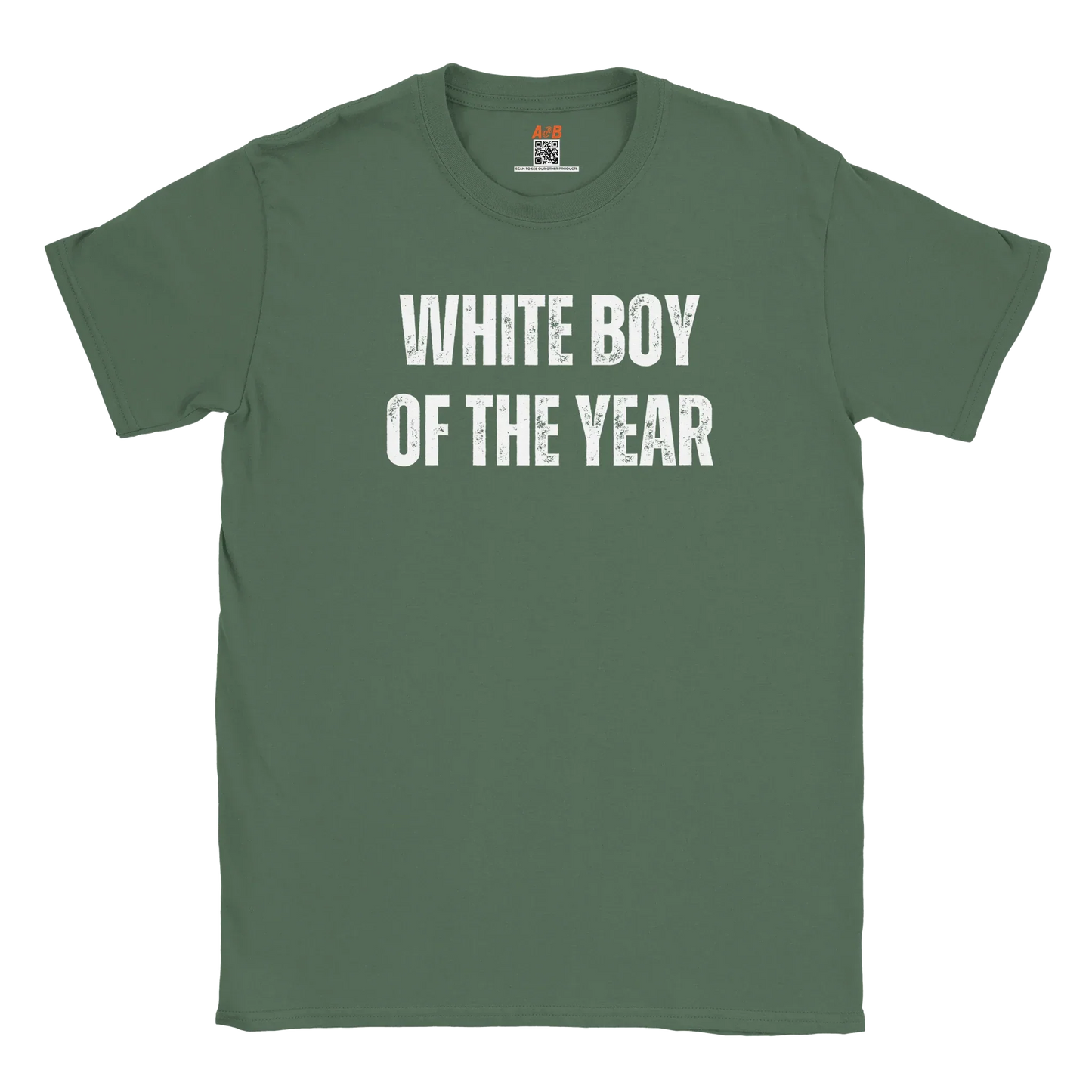 A-or-B-Tees T-Shirt White Boy of the Year T-Shirt - Funny Meme Tee for Sarcastic Awards