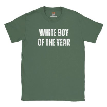 A-or-B-Tees T-Shirt White Boy of the Year T-Shirt - Funny Meme Tee for Sarcastic Awards