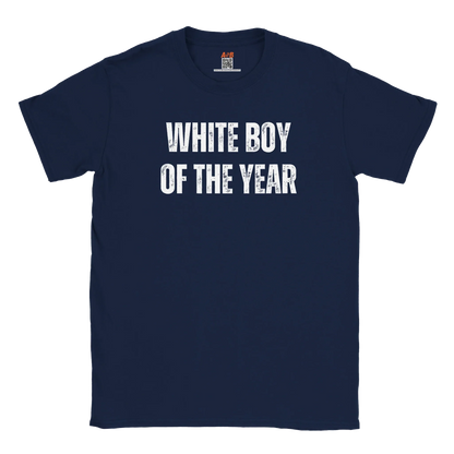 A-or-B-Tees T-Shirt White Boy of the Year T-Shirt - Funny Meme Tee for Sarcastic Awards