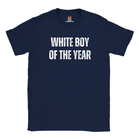 A-or-B-Tees T-Shirt White Boy of the Year T-Shirt - Funny Meme Tee for Sarcastic Awards