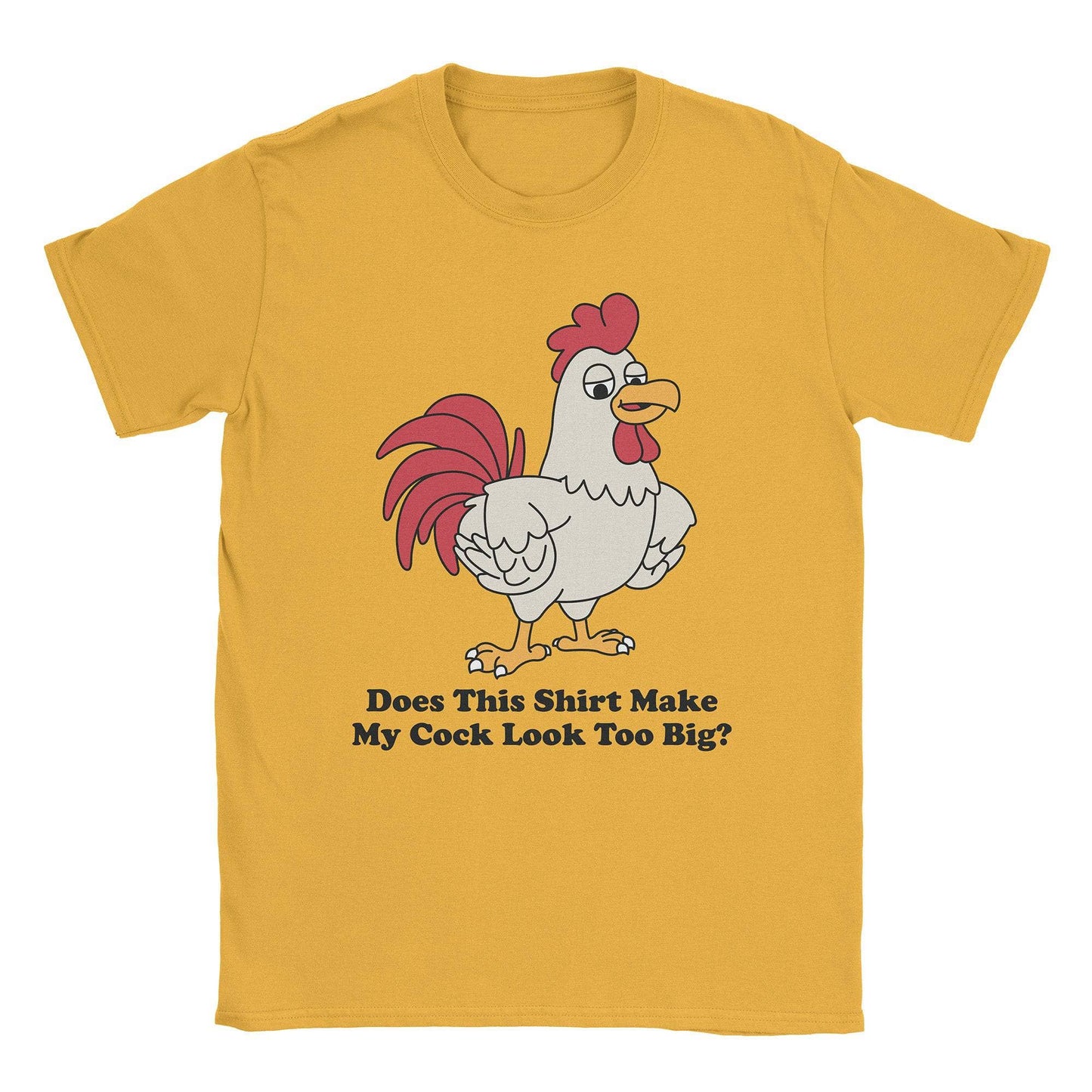A-or-B-Tees T-Shirt Gold / S White Cock T-Shirt