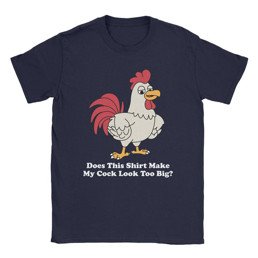 A-or-B-Tees T-Shirt Navy / S White Cock T-Shirt
