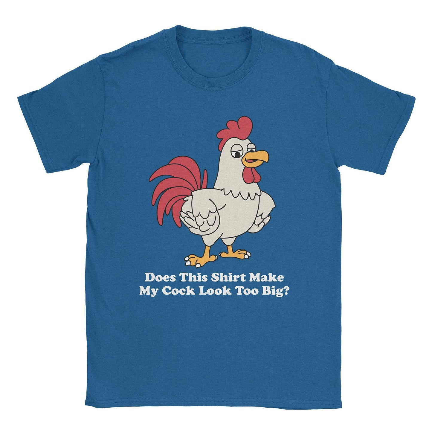 A-or-B-Tees T-Shirt Royal / S White Cock T-Shirt