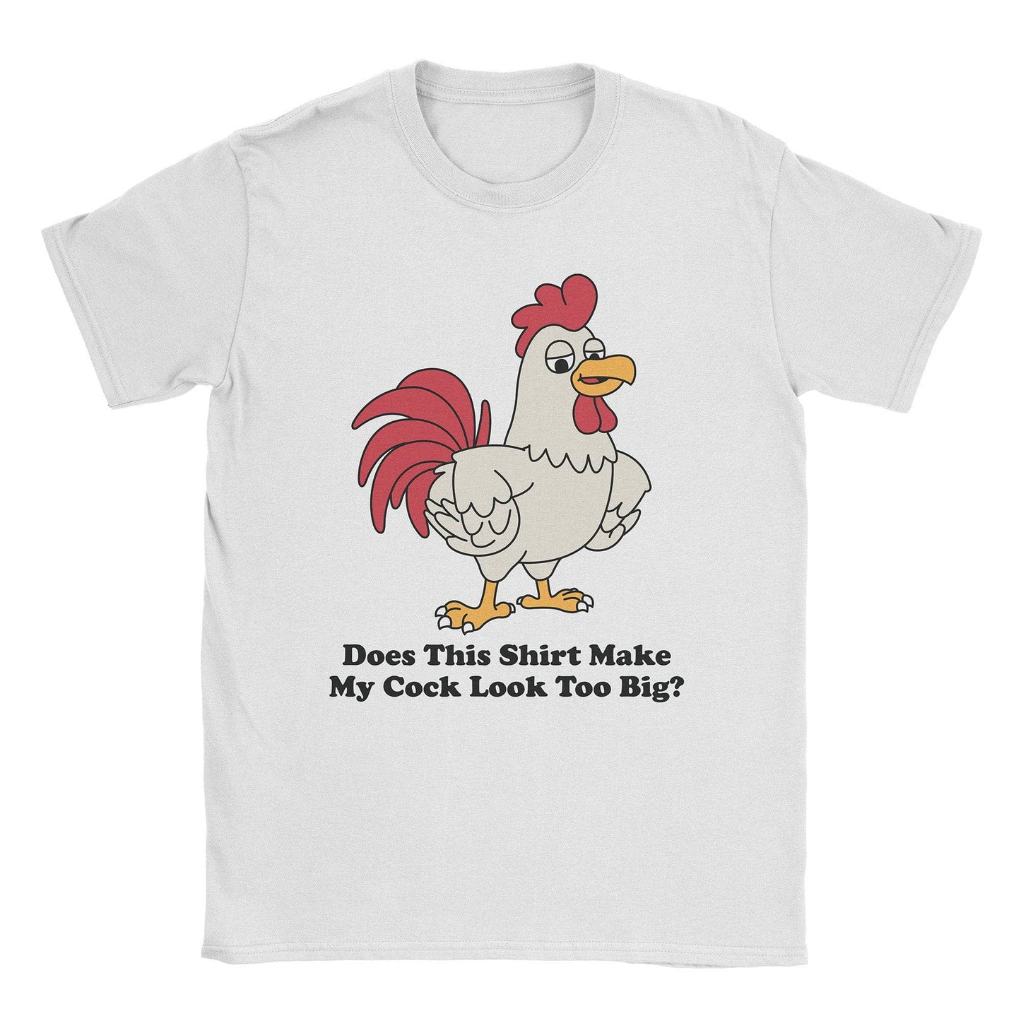 A-or-B-Tees T-Shirt White / S White Cock T-Shirt