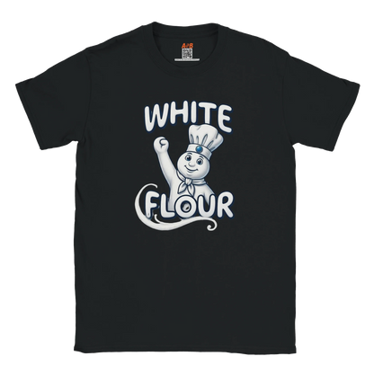 A-or-B-Tees T-Shirt Black / S White Flour Doughboy T-Shirt - Parody Tee