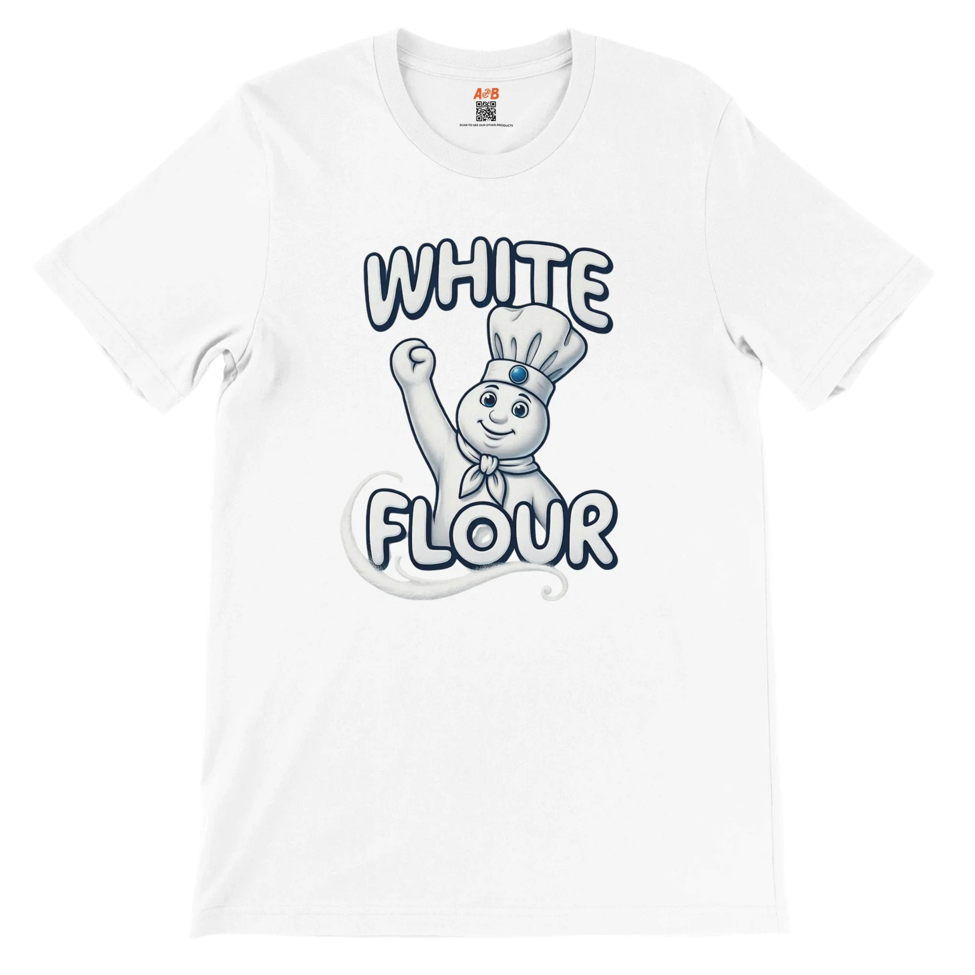 A-or-B-Tees T-Shirt White Flour Doughboy T-Shirt - Parody Tee