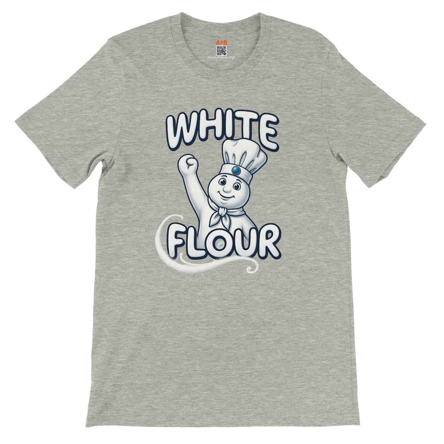 A-or-B-Tees T-Shirt White Flour Doughboy T-Shirt - Parody Tee