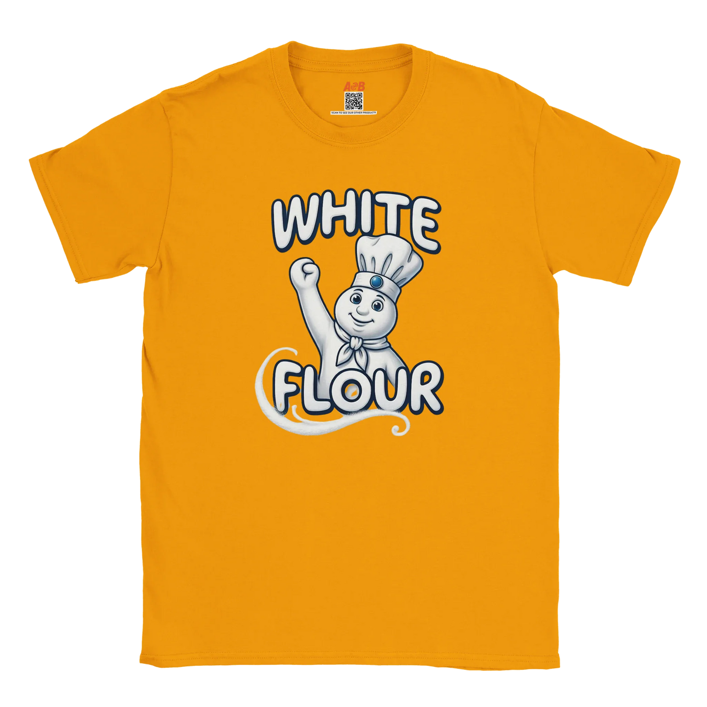 A-or-B-Tees T-Shirt White Flour Doughboy T-Shirt - Parody Tee