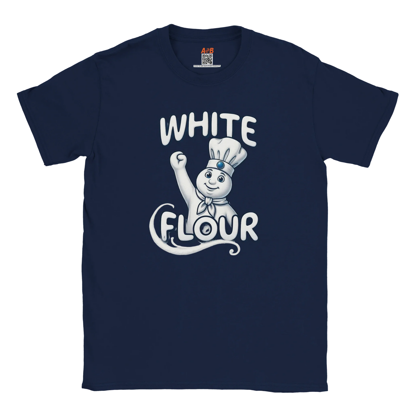A-or-B-Tees T-Shirt White Flour Doughboy T-Shirt - Parody Tee