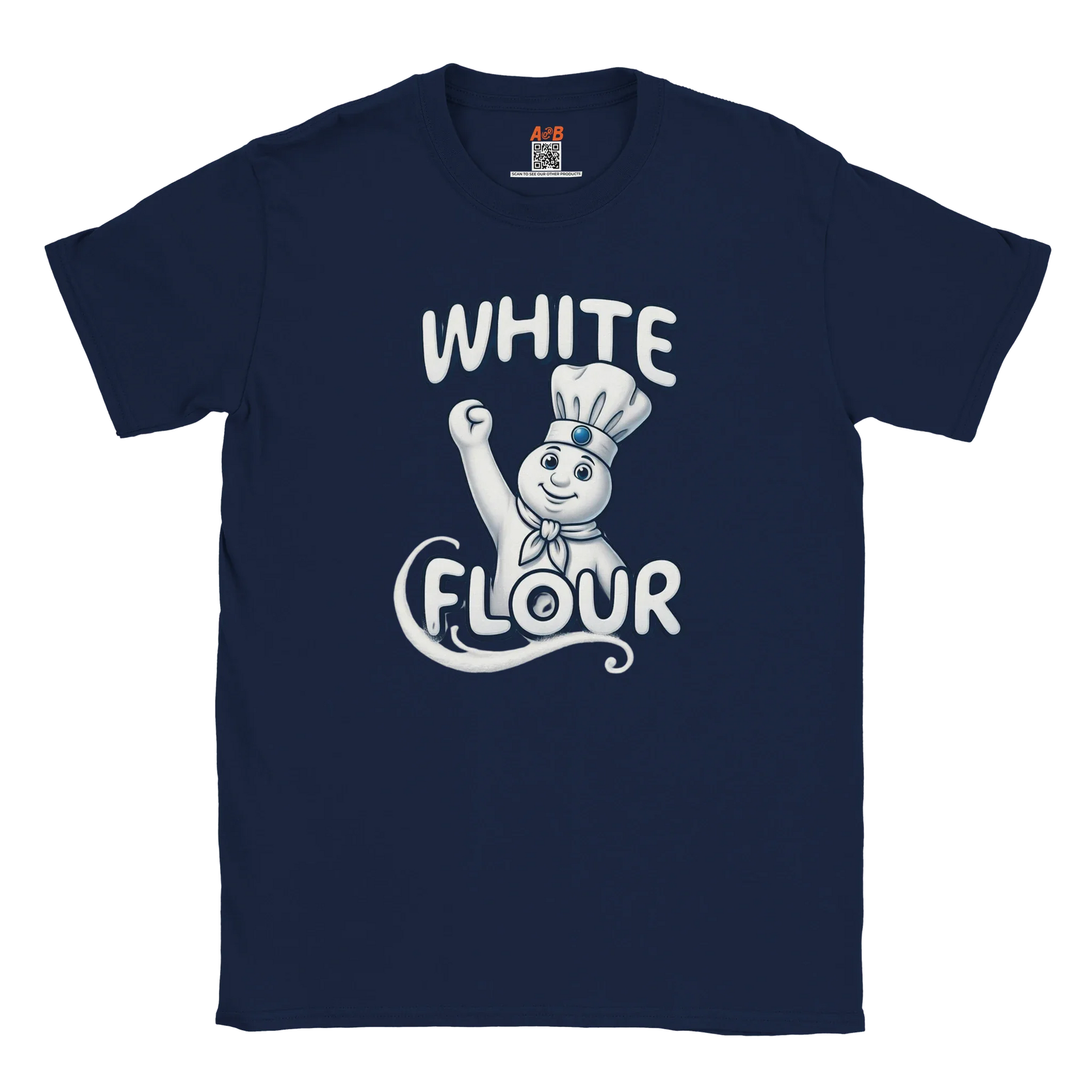 A-or-B-Tees T-Shirt White Flour Doughboy T-Shirt - Parody Tee