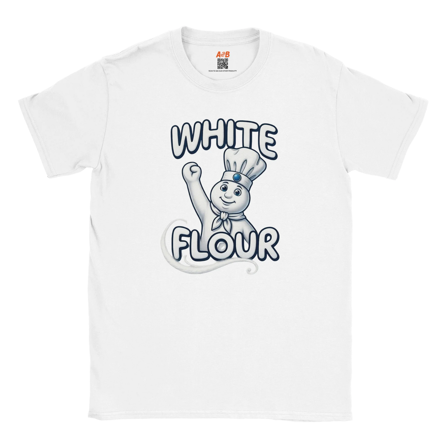 A-or-B-Tees T-Shirt White Flour Doughboy T-Shirt - Parody Tee