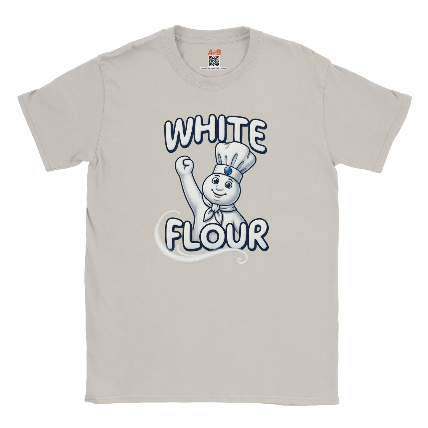 A-or-B-Tees T-Shirt White Flour Doughboy T-Shirt - Parody Tee