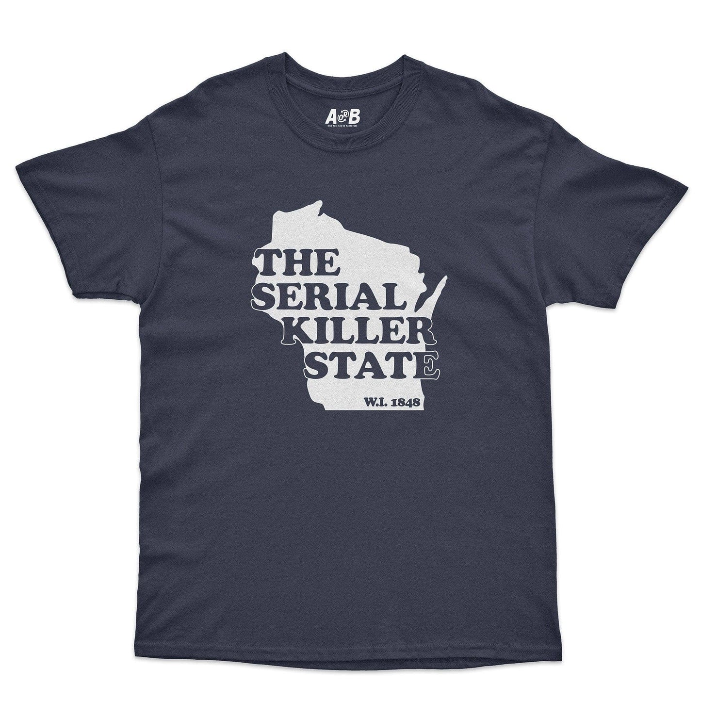 A-or-B-Tees T-Shirt Navy / S Wisconsin T-Shirt