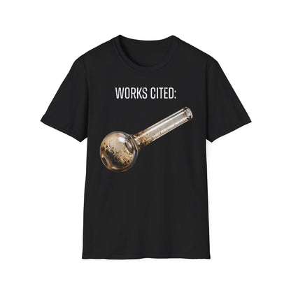 A-or-B-Tees T-Shirt Works Cited Crack Pipe T-Shirt | Funny Academic Meme Tee