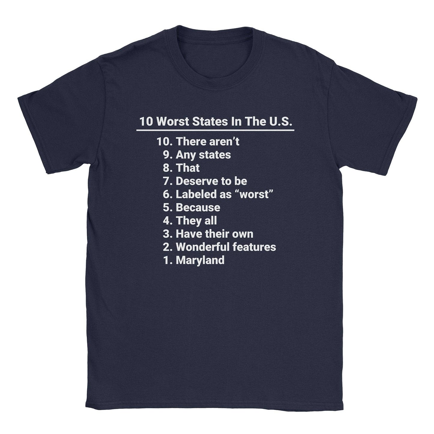 A-or-B-Tees T-Shirt Navy / S Worst States T-Shirt