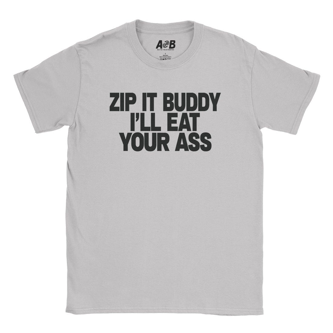 A-or-B-Tees T-Shirt Ice Grey / S Zip It Buddy T-Shirt