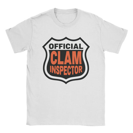 Clam Inspector T-Shirt-T-Shirt-Alpine Shift Group-White-S-A or B Tees