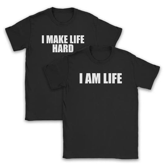 Hard Life Couples T-Shirts-T-Shirt-Alpine Shift Group-Black-S-A or B Tees