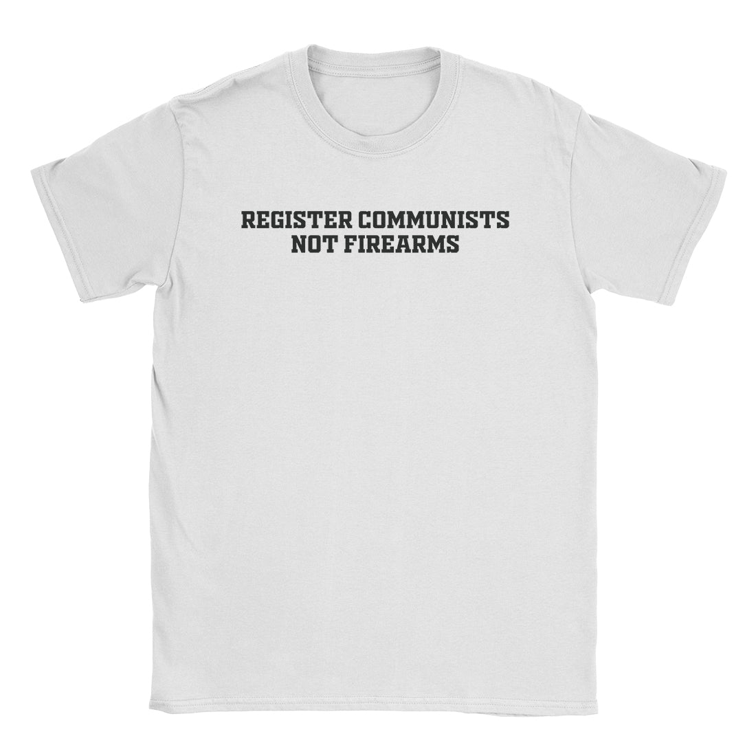 Register Communists T-Shirt-T-Shirt-Alpine Shift Group-White-S-A or B Tees